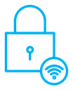 Smart lock color outline icon