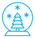 Snow globe color outline icon