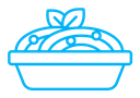 Spaghetti pasta color outline icon