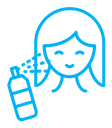 Spray on face color outline icon
