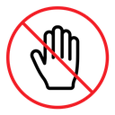 Stop sign color outline icon