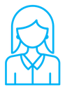 Student Girl color outline icon