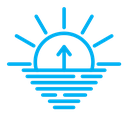 Sunrise color outline icon