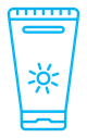 Suntan cream color outline icon