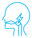 Swallowing reflex color outline icon
