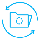 Synchronization color outline icon