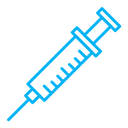 Syringe color outline icon