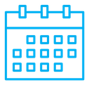 Table calendar color outline icon