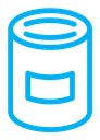 Tin can color outline icon