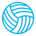Volleyball ball color outline icon