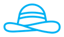Woman hat color outline icon