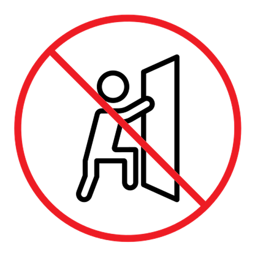Do not push sign color outline icon