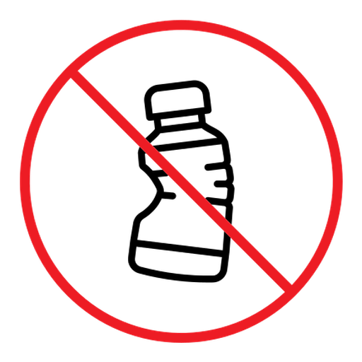 Dont throw away plastic sign color outline icon