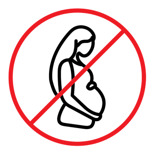 Forbidden pregnant color outline icon