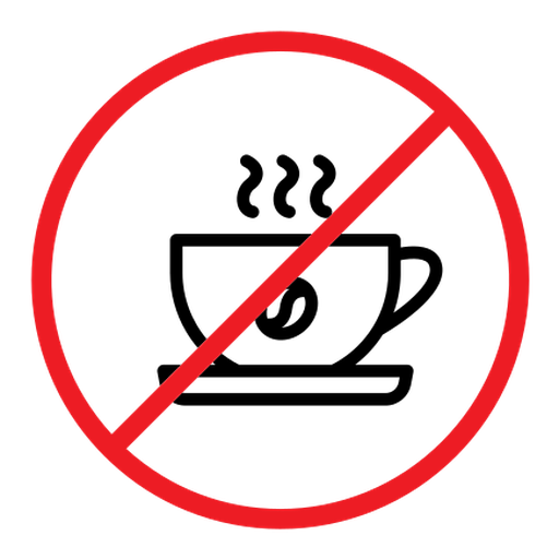 No coffee cup sign color outline icon
