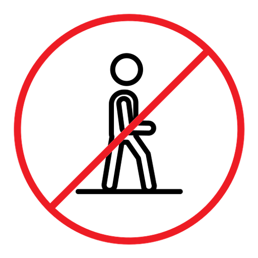 No entry sign color outline icon