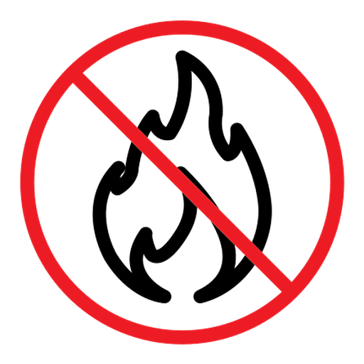 No fire sign (2) color outline icon