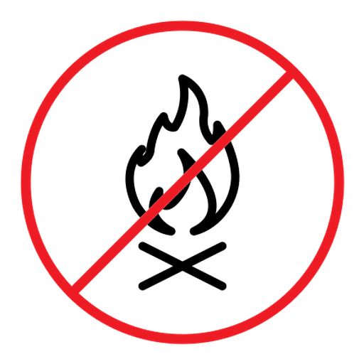No fire sign color outline icon