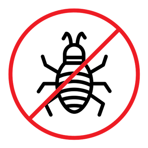 No parasitic insects sign color outline icon