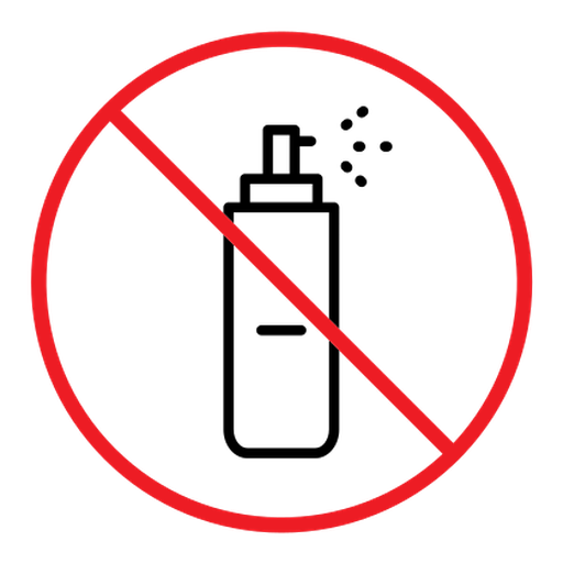 No spray can allowed sign color outline icon