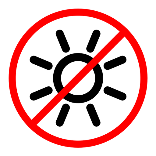 No sun color outline icon