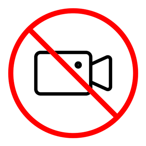 No video recording sign color outline icon
