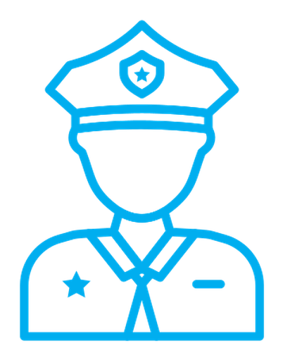 Police color outline icon