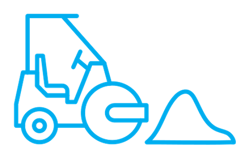 Road construction sign color outline icon