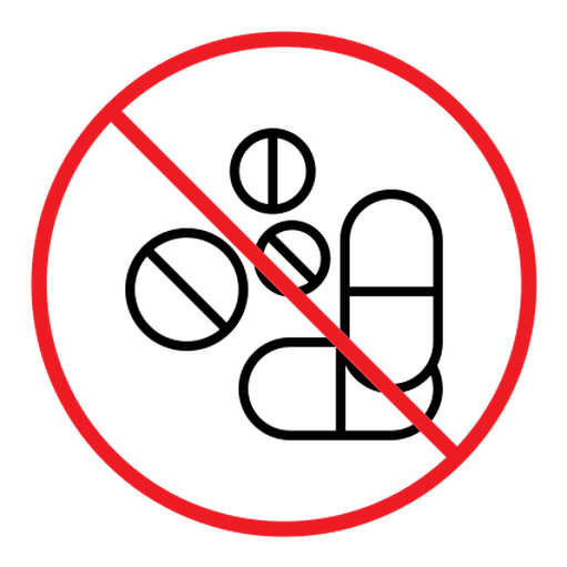 Stop using illegal drugs sign color outline icon