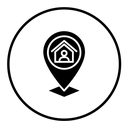 Address black filled icon