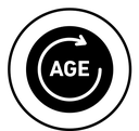 Age black filled icon