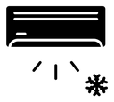 Air conditioner black filled icon