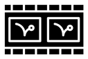Animation black filled icon