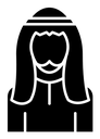 Arabic man black filled icon