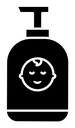 Baby shampoo black filled icon