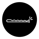 Bobby pin black filled icon
