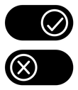 Boolean black filled icon
