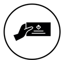 Business card black filled icon