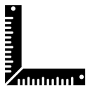 Carpenter ruler black filled icon