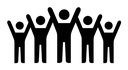 Celebration black filled icon