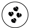 Chickpea black filled icon
