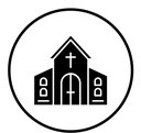 Church black filled icon