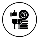 Clean tableware black filled icon