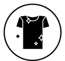 Clean tshirt black filled icon