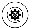 Code optimization black filled icon