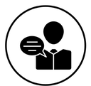 Consulting black filled icon