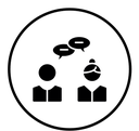 Conversation black filled icon