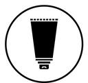 Cosmetic tube black filled icon