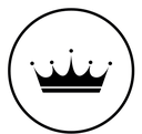 Crown black filled icon