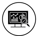 Data analytics black filled icon